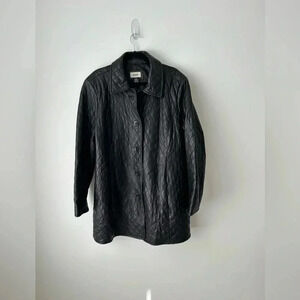 Neiman Marcus lamb leather quilted jacket